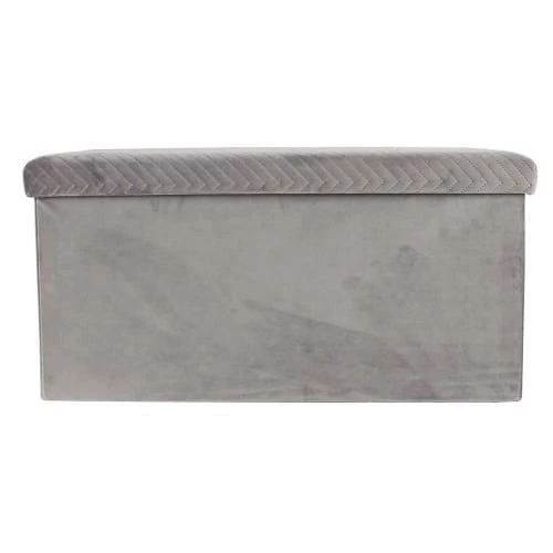 The Home Deco Factory Bancs Banc Coffre Pliable Zig Zag Gris 4 The Home Deco Factory Bancs Banc Coffre Pliable Zig Zag Gris – Image 2