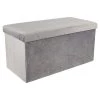 The Home Deco Factory Bancs Banc Coffre Pliable Zig Zag Gris -Bancs Soldes banc coffre pliable zig zag gris