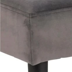 Meubles & Design Bancs Banc Contemporain En Velours Matelassé Et Pied En Métal Gris -Bancs Soldes banc contemporain en velours matelasse et pied en metal gris 3