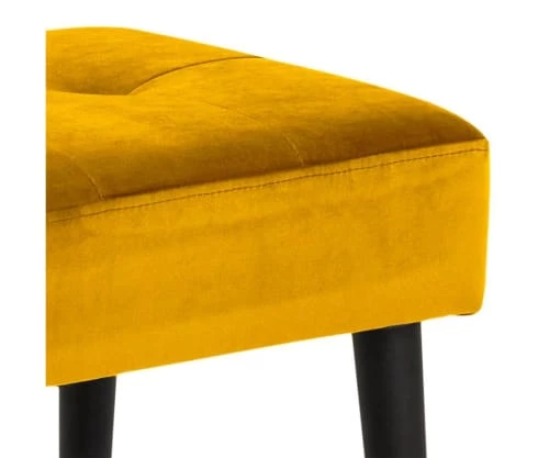 Meubles & Design Bancs Banc Contemporain En Velours Matelassé Et Pied En Métal Moutarde 7 Meubles & Design Bancs Banc Contemporain En Velours Matelassé Et Pied En Métal Moutarde – Image 5