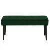 Meubles & Design Bancs Banc Contemporain En Velours Matelassé Et Pied En Métal Vert -Bancs Soldes banc contemporain en velours matelasse et pied en metal vert 2