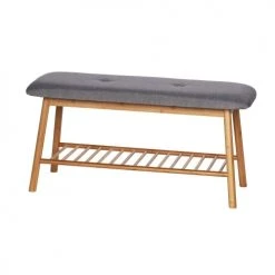 Wenko Bancs Banc D'entrée Pour Chaussures En Bambou Gris