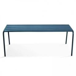 Oviala Bancs Banc D'intérieur En Métal Bleu Pacific -Bancs Soldes banc d interieur en metal bleu pacific 3