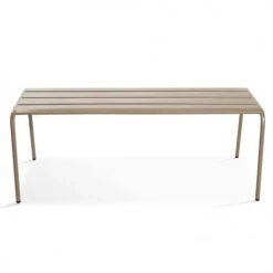 Oviala Bancs Banc D'intérieur En Métal Taupe -Bancs Soldes banc d interieur en metal taupe 4