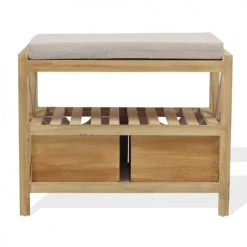 Mobili Rebecca Bancs Banc De Rangement 2 Tiroirs Et 1 étagère En Bois De Paulownia Brun 9 Mobili Rebecca Bancs Banc De Rangement 2 Tiroirs Et 1 étagère En Bois De Paulownia Brun -Bancs Soldes banc de rangement 2 tiroirs et 1 etagere en bois de paulownia brun 2