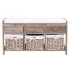 Maisons Du Monde Meubles D'entrée Et à Chaussures Banc De Rangement En Platane Et Coton L 103 Cm -Bancs Soldes banc de rangement en platane et coton l 103 cm 1000 5 40 102991 5