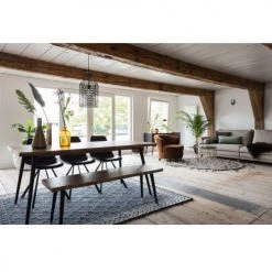 Dutchbone Bancs Banc Design En Noyer 140cm -Bancs Soldes banc design en noyer 140cm 5