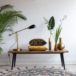 Dutchbone Bancs Banc Design En Noyer 180cm -Bancs Soldes banc design en noyer 180cm 4