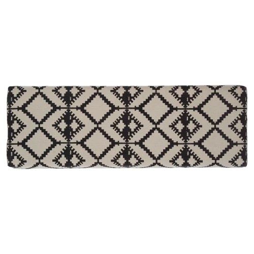 WOMO-DESIGN Bancs Banc Design Noir/gris, 122x49x40 Cm, Revêtement En Tissu 5 WOMO-DESIGN Bancs Banc Design Noir/gris, 122x49x40 Cm, Revêtement En Tissu – Image 3