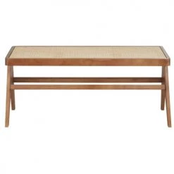 Maisons Du Monde Bancs Banc En Bois De Pin Et Cannage En Rotin Beige