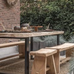 Bazar Bizar Bancs Banc En Bois De Suar L120 -Bancs Soldes banc en bois de suar l120 2