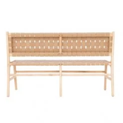 RNT By Really Nice Things Bancs Banc En Bois De Teck Et Cuir Tressé Avec Finition Cirée. 11 RNT By Really Nice Things Bancs Banc En Bois De Teck Et Cuir Tressé Avec Finition Cirée. -Bancs Soldes banc en bois de teck et cuir tresse avec finition ciree 3