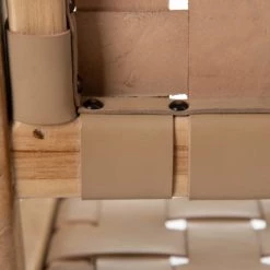 RNT By Really Nice Things Bancs Banc En Bois De Teck Et Cuir Tressé Avec Finition Cirée. 12 RNT By Really Nice Things Bancs Banc En Bois De Teck Et Cuir Tressé Avec Finition Cirée. -Bancs Soldes banc en bois de teck et cuir tresse avec finition ciree 4