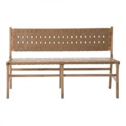 RNT By Really Nice Things Bancs Banc En Bois De Teck Et Cuir Tressé Avec Finition Cirée. 13 RNT By Really Nice Things Bancs Banc En Bois De Teck Et Cuir Tressé Avec Finition Cirée. -Bancs Soldes banc en bois de teck et cuir tresse avec finition ciree 5