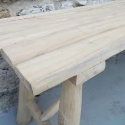 Casatera Bancs Banc En Bois De Teck Et Jonc De Mer Bois Clair -Bancs Soldes banc en bois de teck et jonc de mer bois clair 9