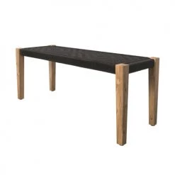 Rendez Vous Déco Bancs Banc En Bois Et Corde Tressée Noire