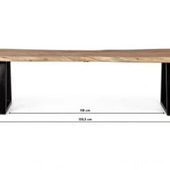 Hellin Bancs Banc En Bois Et Métal -Bancs Soldes banc en bois et metal 4