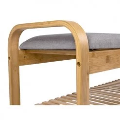 Leitmotiv Bancs Banc En Bois Et Tissu Gris -Bancs Soldes banc en bois et tissu gris 10