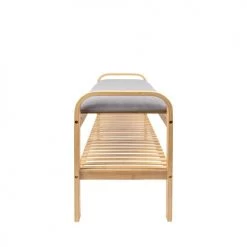 Leitmotiv Bancs Banc En Bois Et Tissu Gris -Bancs Soldes banc en bois et tissu gris 8