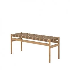 Bloomingville Bancs Banc En Bois Et Tressage 113cm Marron -Bancs Soldes banc en bois et tressage 113cm marron 3