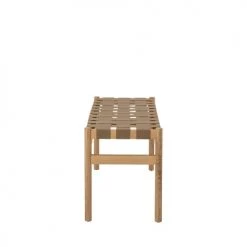 Bloomingville Bancs Banc En Bois Et Tressage 113cm Marron -Bancs Soldes banc en bois et tressage 113cm marron 5