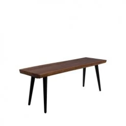 Dutchbone Bancs Banc En Bois Foncé Et Métal 120cm