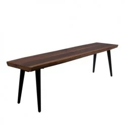 Dutchbone Bancs Banc En Bois Foncé Et Métal 160cm