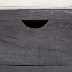 Mobili Rebecca Bancs Banc En Bois Paulownia Avec 2 Tiroirs Et 1 Coussin Gris -Bancs Soldes banc en bois paulownia avec 2 tiroirs et 1 coussin gris 4