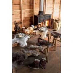 Hellin Bancs Banc En Bois Recyclé 2 Places L120 -Bancs Soldes banc en bois recycle 2 places l120 3