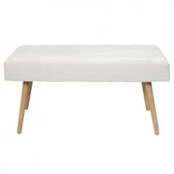 Toilinux Bancs Banc En Fausse Fourrure Blanc -Bancs Soldes banc en fausse fourrure blanc 3