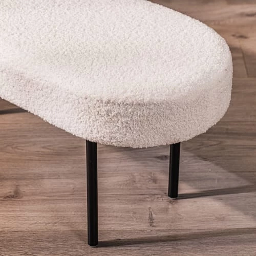 Nordlys Bancs Banc En Métal Et Bouclettes Blanches 5 Nordlys Bancs Banc En Métal Et Bouclettes Blanches – Image 4