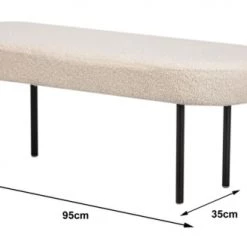 Nordlys Bancs Banc En Métal Et Bouclettes Blanches 11 Nordlys Bancs Banc En Métal Et Bouclettes Blanches -Bancs Soldes banc en metal et bouclettes blanches 4