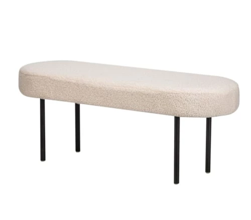 Nordlys Bancs Banc En Métal Et Bouclettes Blanches 2 Nordlys Bancs Banc En Métal Et Bouclettes Blanches