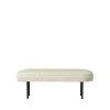 Woood Bancs Banc En Métal Et Tissu Bouclette 120cm Ecru -Bancs Soldes banc en metal et tissu bouclette 120cm ecru