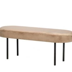 Nordlys Bancs Banc En Métal Et Velours Beige