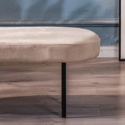 Nordlys Bancs Banc En Métal Et Velours Beige -Bancs Soldes banc en metal et velours beige 3