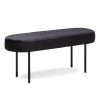 Nordlys Bancs Banc En Métal Et Velours Noir -Bancs Soldes banc en metal et velours noir