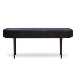 Nordlys Bancs Banc En Métal Et Velours Noir -Bancs Soldes banc en metal et velours noir 2