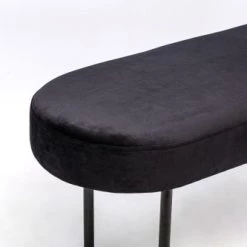 Nordlys Bancs Banc En Métal Et Velours Noir -Bancs Soldes banc en metal et velours noir 5