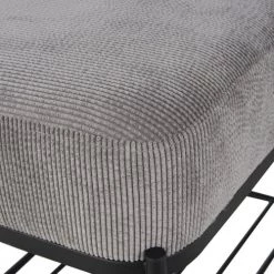 Maisons Du Monde Bancs Banc En Métal Noir Et Coussin En Velours Gris -Bancs Soldes banc en metal noir et coussin en velours gris 1000 0 7 211157 6