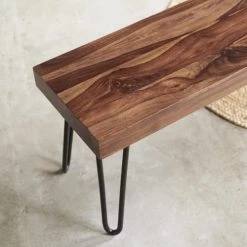 Tikamoon Bancs Banc En Palissandre Massif 135 Cm -Bancs Soldes banc en palissandre massif 135 cm 4