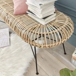 Bois Dessus Bois Dessous Bancs Banc En Rotin Et Métal -Bancs Soldes banc en rotin et metal 2