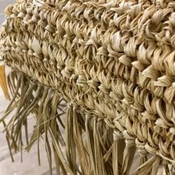 Now’s Home Bancs Banc En Teck Et En Jute 80x30xh40cm -Bancs Soldes banc en teck et en jute 80x30xh40cm 3