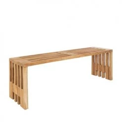 House Nordic Bancs Banc En Teck L140cm Naturel -Bancs Soldes banc en teck l140cm naturel 2