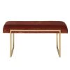 Zago Bancs Banc En Velours Cuivre Structure Métal Finition Laiton Chic -Bancs Soldes banc en velours cuivre structure metal finition laiton chic