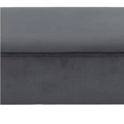 Meubles & Design Bancs Banc En Velours Gris 95cm Pieds Métal Noir -Bancs Soldes banc en velours gris 95cm pieds metal noir 4