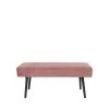 House Nordic Bancs Banc En Velours L100cm Rose -Bancs Soldes banc en velours l100cm rose