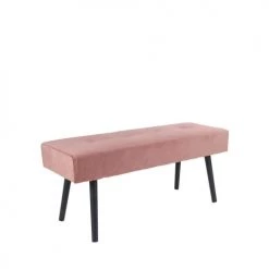 House Nordic Bancs Banc En Velours L100cm Rose -Bancs Soldes banc en velours l100cm rose 2