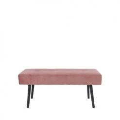 House Nordic Bancs Banc En Velours L100cm Rose