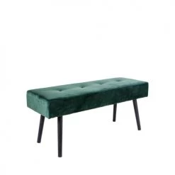 House Nordic Bancs Banc En Velours L100cm Vert -Bancs Soldes banc en velours l100cm vert 2